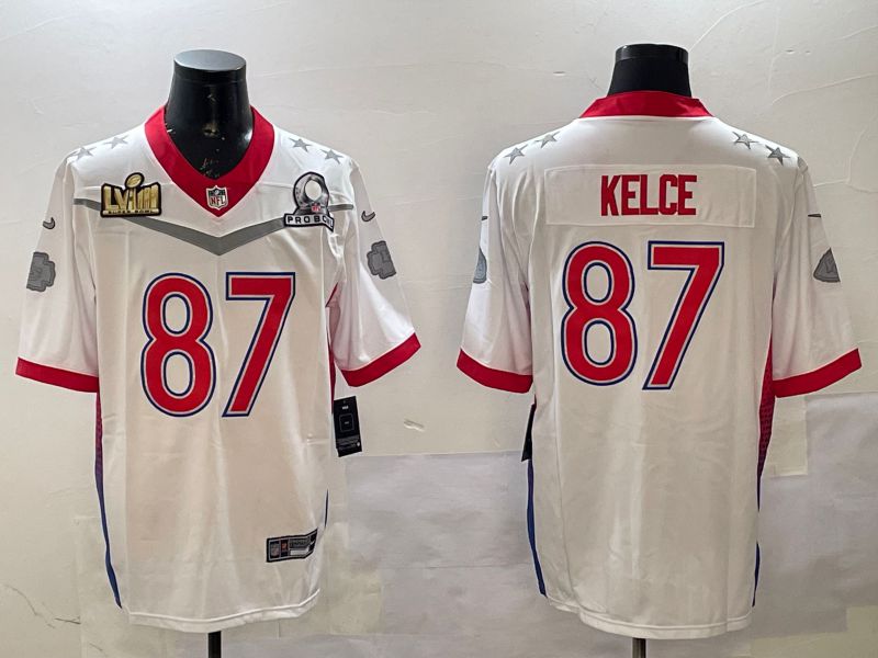 Men Kansas City Chiefs #87 Kelce White All star 2025 Nike Vapor Limited NFL Jersey style 2->kansas city chiefs->NFL Jersey